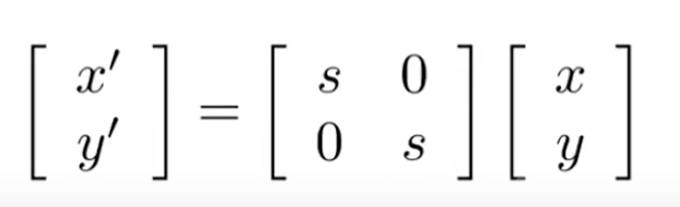 缩放变换矩阵