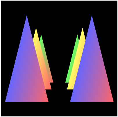 开启DEPTH_TEST后，实现了隐藏面消除